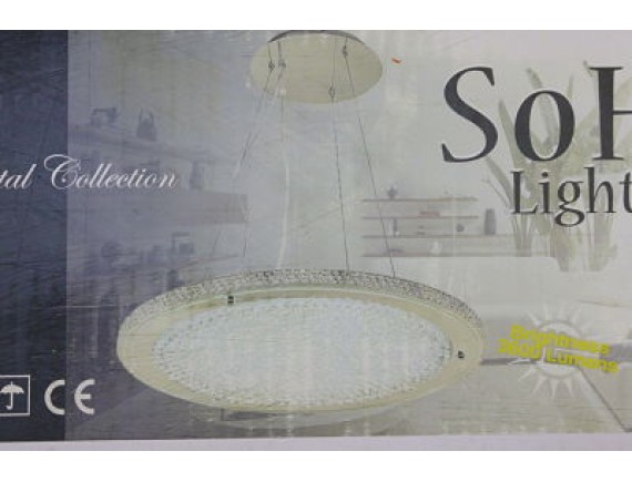 Lampara colgante Cristal circular 40w 530mm x 1500mm